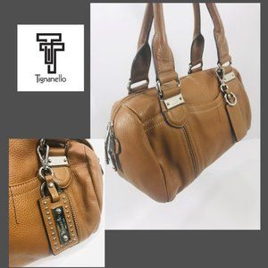 50% OFF  Brown pebbled leather everyday shoulder bag